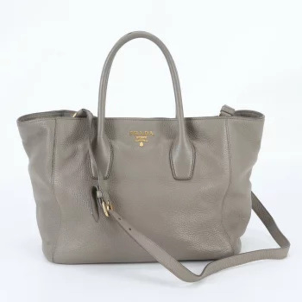 Prada Vitello Daino Shopping Leather Tote Bag White